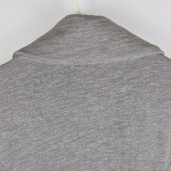 Eddie Bauer Womens Gray 3 Snap Cowl Neck Jersey Sweatshirt Wrap Jacket Size L - Picture 10 of 12
